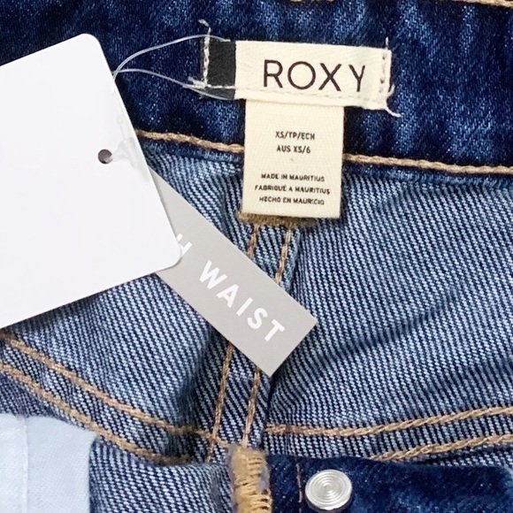 NWT Roxy Surfing Girl Power High Waist Distressed Denim Mini Skirt - Picture 6 of 8